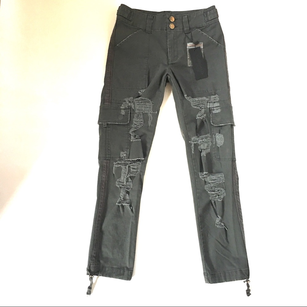 LF Carmar Distressed Ripped Cargo Jogger Jeans
